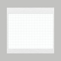 Grid note paper collage element psd
