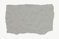 Gray  ripped paper collage element psd