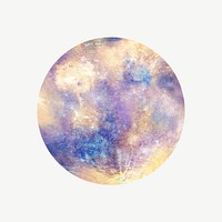 The moon, aesthetic galaxy collage element psd