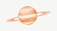 Planet Saturn, aesthetic galaxy collage element psd