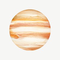 Planet Jupiter, aesthetic galaxy collage element psd