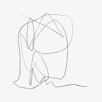 Messy scribble doodle clipart psd