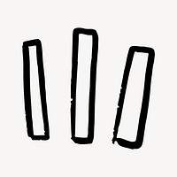 Black rectangles doodle clipart vector