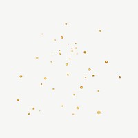 Gold snow, festive collage element psd