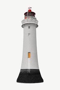 Lighthouse, Summer collage element psd