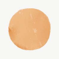 Beige circle shape, journal collage element psd