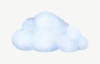 Cloud, watercolor weather collage element psd