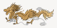 Golden dragon, Chinese New Year celebration illustration