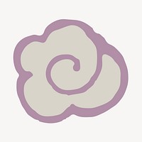 Purple cloud, traditional Chinese graphic vector