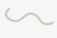 Gray wavy line, element graphic vector