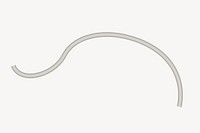 Gray wavy line, element graphic vector