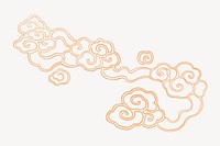 Oriental smoke cloud, traditional Japanese illustration