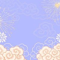 Festive Chinese fireworks background, New Year celebration