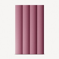 Pink wall paneling sample, 3D element psd