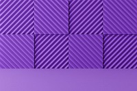 Acoustic foam product background mockup, 3D purple design psd