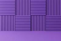 Acoustic foam product background mockup, 3D purple design psd