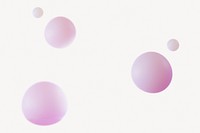 Pink fluid bubbles, 3D rendering illustration