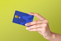 Blue EMV credit card, contactless payment