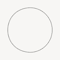 Simple dotted round frame vector