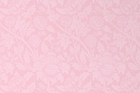 William Morris's pink background, floral pattern, remixed by rawpixel