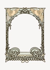 Alphonse Mucha's ornate frame, vintage art nouveau, remixed by rawpixel