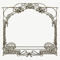 Alphonse Mucha's ornate frame, vintage art nouveau psd, remixed by rawpixel