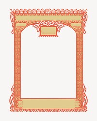 Arch pillar frame, Greek vintage design, remixed from the artwork of Johann Georg van Caspel