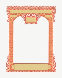 Arch pillar frame, Greek vintage design psd, remixed from the artwork of Johann Georg van Caspel
