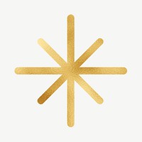 Gold sparkle icon clipart psd