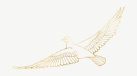 Aesthetic dove, bird clipart psd, remixed by rawpixel