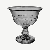 Vintage goblet, object collage element psd