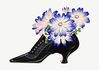 Cineraria in heels clipart psd, remixed by rawpixel