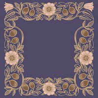 Art nouveau frame background, flower ornament design psd, remixed by rawpixel