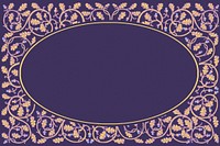 Vintage botanical frame background, purple ornate design, remixed by rawpixel