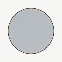 Gray round badge clipart psd