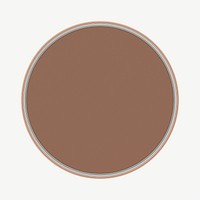 Brown round badge clipart psd