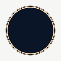 Navy blue round badge clipart psd