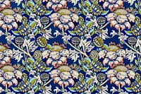 Floral patterned background, William Morris’s famous Art Nouveau artwork illustration, remixed by rawpixel