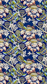 William Morris's floral iPhone wallpaper, botanical pattern design