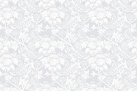 William Morris's white botanical background, famous Art Nouveau artwork illustration, remixed by rawpixel