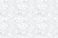 William Morris's white floral background, famous Art Nouveau artwork illustration, remixed by rawpixel