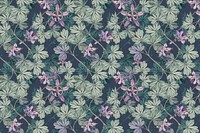 Leaf patterned background, columbine design, remixed by rawpixel