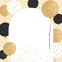 Gold balloon frame, New Year party