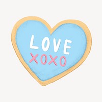 Love heart cookie, Valentine's xoxo graphic