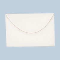 White envelope, stationery collage element psd