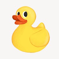 Cute rubber duck, baby's toy graphic