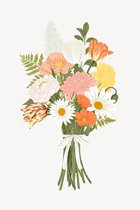 Spring flower bouquet illustration