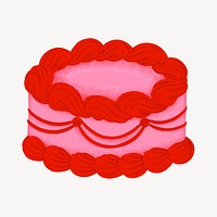 Red wedding cake, celebration graphic