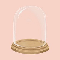 Glass cloche drawing clipart psd