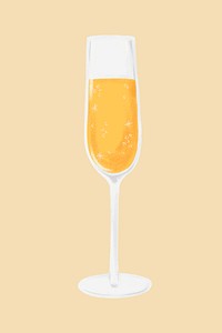 Champagne glass, celebration drink graphic